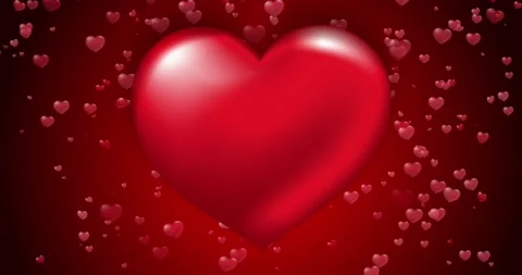 Valentine concept with a heart background. Vidéo 169785145