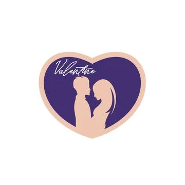 Valentine couple Stock Illustration