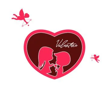 Valentine couple Stock Illustration