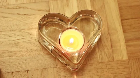 Candles in a heart shape - Free Stock Video Footage