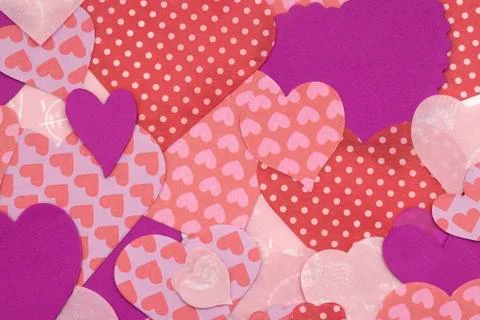 Valentine crochet decorations heart Stock Photos