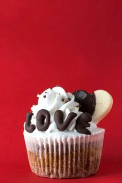 Valentine cupcake Stock Photos