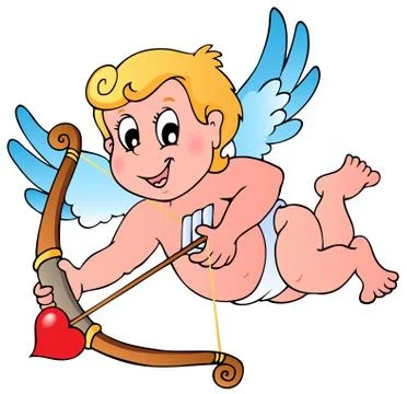 Valentine Cupid theme  Stock Illustration