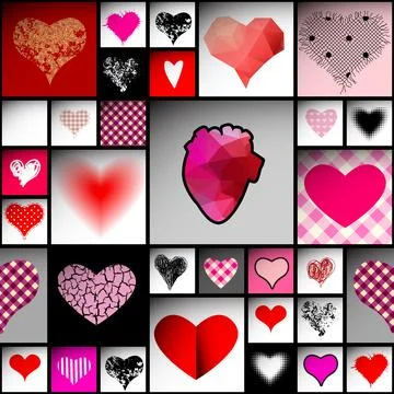 Valentine Day background. Vector seamless image. Illustration