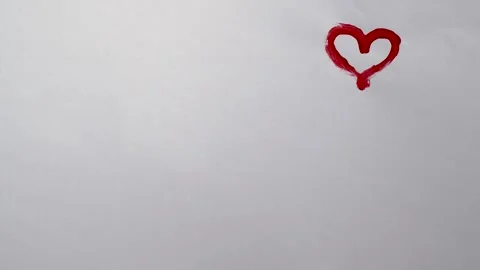 Valentine day background White sheet with hearts stop motion seamless loop Stock Footage 300364119