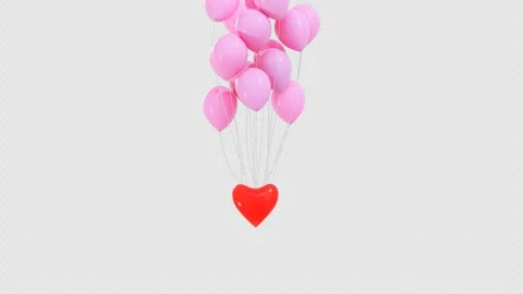 Valentine Day Balloon Video stock 301298364