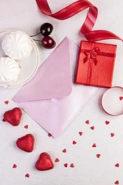 Valentine day composition Stock Photos
