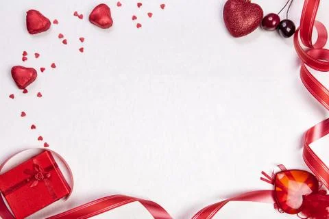Valentine day composition Stock Photos