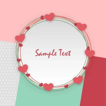 Valentine Day cute background Stock Illustration