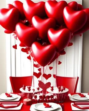 Valentine Day dinner theme Stock Illustration