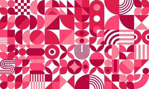 Valentine day geometric pattern background Illustrazione stock