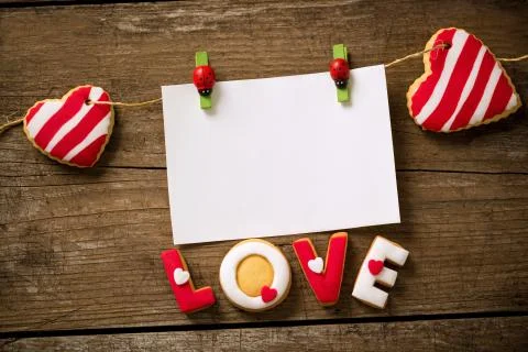 Valentine day message Stock Photos