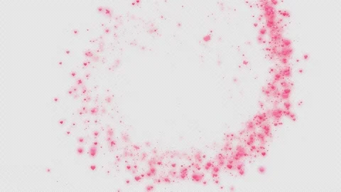 Valentine Day Particles Trail Stock Footage 263154039