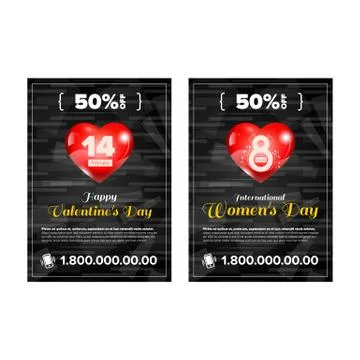 Valentine day poster Stock Illustration