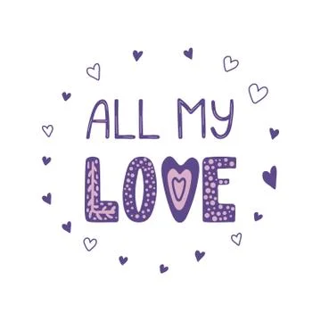 Valentine Day quote Illustrazione stock