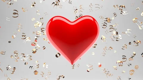 Valentine Day Red Heart Stock Footage