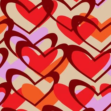 Valentine day seamless background pattern Stock Illustration