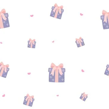 Valentine day seamless pattern set Stock Illustration