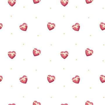 Valentine day seamless pattern set Stock Illustration