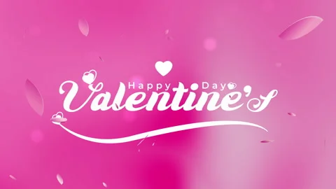 Valentine day text animation with smooth animation in soft pink background Video stock 291003410