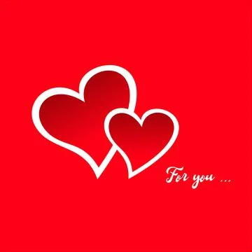 Valentine day for you card. Basic element graphic resource. Stock Illustration
