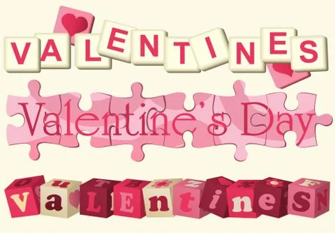 Valentine design elements Stock Illustration