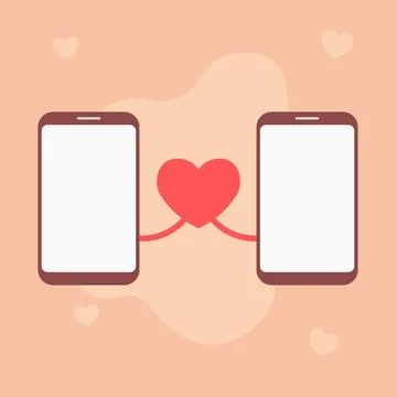 Valentine device connection Stock Illustration