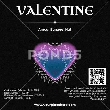 Valentine event instagram template post PSD Template