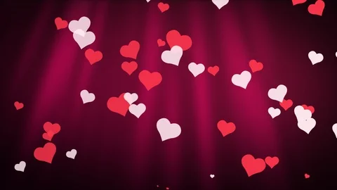 Valentine Floating Hearts Background Video stock 100671210