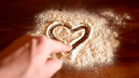 Valentine on flour. Vídeos de archivo 59399365