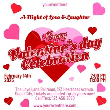 VALENTINE FLYER INSTAGRAM POST PSD Template