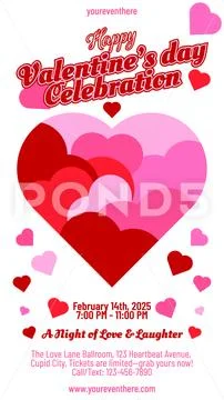 VALENTINE FLYER INSTAGRAM STORY PSD 템플릿