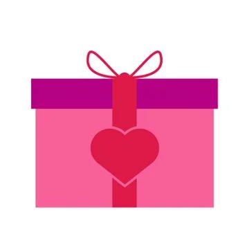 Valentine Gift Box Vector Illustration Graphic Stock Illustration