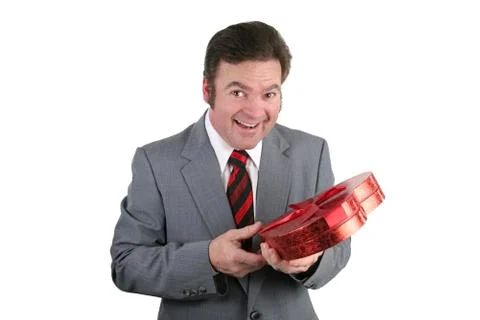 Valentine Guy Surprised Stock Photos