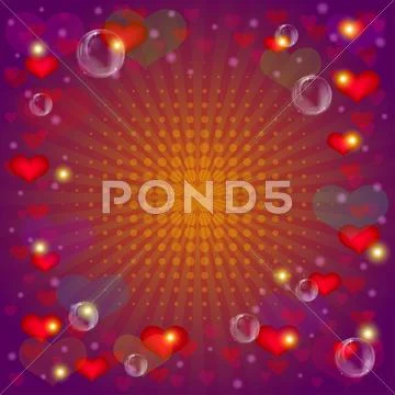 Valentine heart background Stock Illustration