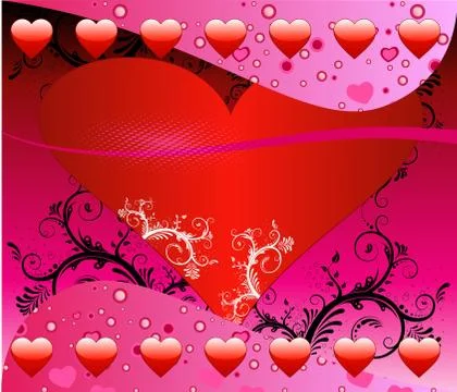 Valentine Heart Background Stock Illustration