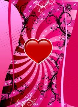 Valentine Heart Background Stock Illustration
