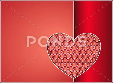 Valentine heart card Stock Illustration