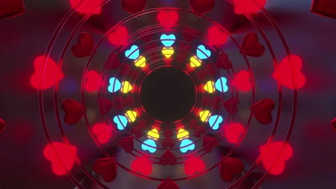 Valentine Heart Circle Stock Footage 165673327