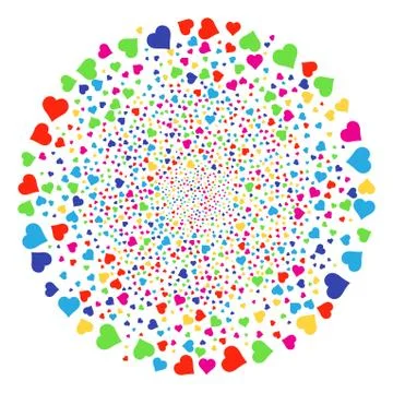 Valentine Heart Exploding Spheric Cluster 스톡 일러스트
