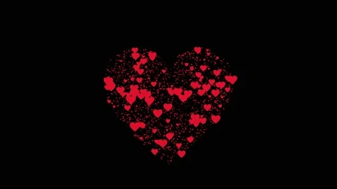 Valentine heart explosion Stock Footage