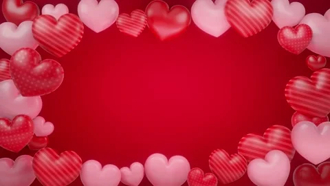 Valentine heart Frame background Stock Footage 229687349