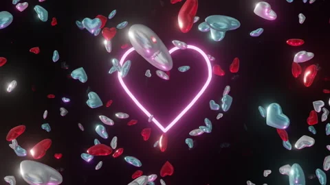 Valentine Heart Particles Vídeo Stock 299821300