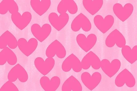 Valentine Heart Pattern on Soft Pink Background Stock Illustration