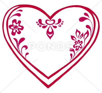 Valentine heart, pictogram Stock Illustration