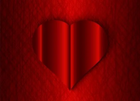 Valentine heart the red background texture Stock Illustration