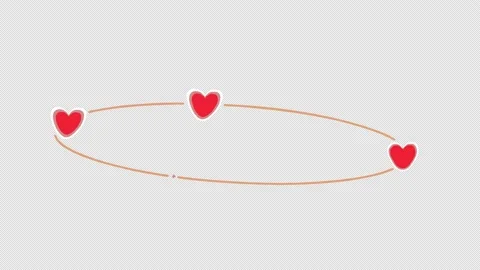 Valentine heart ring love loop Animation video transparent background with .. Stock Footage 235271383
