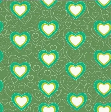 Valentine heart seamless pattern background Stock Illustration