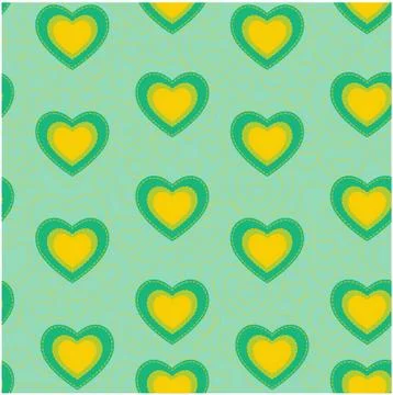 Valentine heart seamless pattern background love sign Stock Illustration