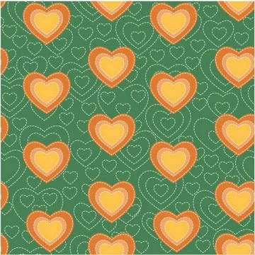 Valentine heart seamless pattern background Stock Illustration